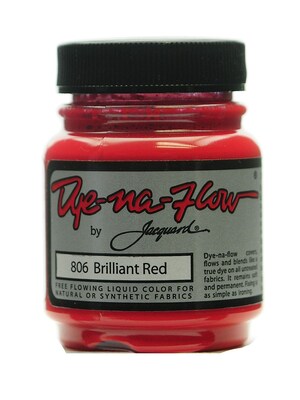 Jacquard Dye-Na-Flow Fabric Colors Brilliant Red 2 1/4 Oz. 806 Pack Of 4 (64250-Pk4)