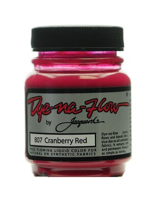 Jacquard 64251-Pk4 Dye-Na-Flow Fabric Colors, Cranberry Red, 2 1/4Oz, 807, 4/Pack