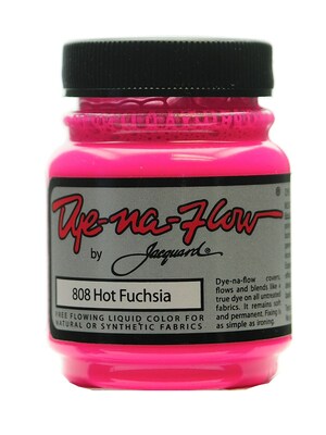 Jacquard 64252-Pk4 Dye-Na-Flow Fabric Colors, Hot Fuchsia, 2 1/4Oz, No 808, 4/Pack