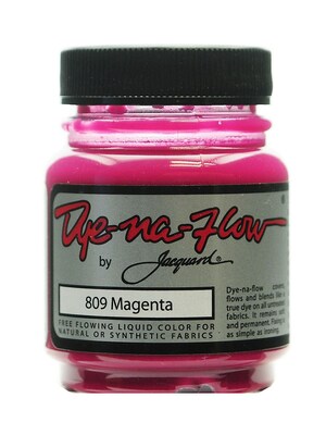 Jacquard 64256-Pk4 Dye-Na-Flow Fabric Colors, Magenta 809, 2 1/4 Oz., Pack Of 4