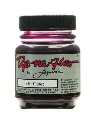 Jacquard 64257-Pk4 Dye-Na-Flow Fabric Colors, 810, Claret, 2-1/4Oz, 4/Pack