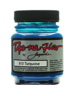 Jacquard 64261-Pk4 Dye-Na-Flow Fabric Colors, Turquoise, 2 1/4Oz, 813, 4/Pack
