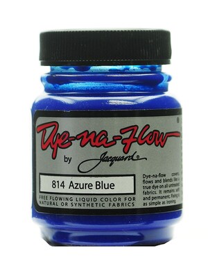 Jacquard Dye-Na-Flow Fabric Colors, Azure Blue No 814, 2 1/4Oz, 4/Pack (64262-Pk4)