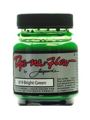 Jacquard Dye-Na-Flow Fabric Colors, Bright Green, 2 1/4Oz, No 819, 4/Pack (64271-Pk4)