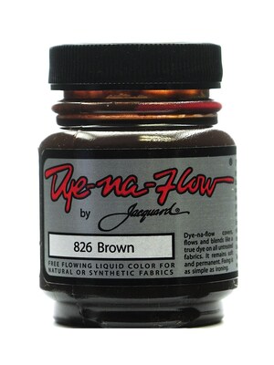 Jacquard 64283-Pk4 Dye-Na-Flow Fabric Colors, Brown, 2 1/4Oz, 826, 4/Pack