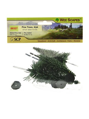 Wee Scapes Architectural Model Trees, Pine, 3 1/2 - 5, 3/Pack (70410-Pk3)