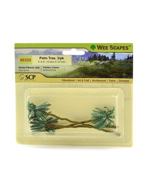 Wee Scapes 70411-Pk3 Architectural Model Trees, Palm, 4 - 5, 3/Pack
