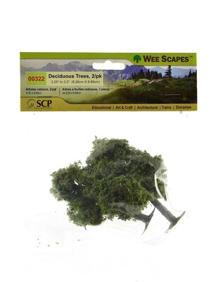 Wee Scapes 72338-Pk3 Architectural Model Trees, Deciduous, 3 1/4 - 3 1/2, 3/Pack
