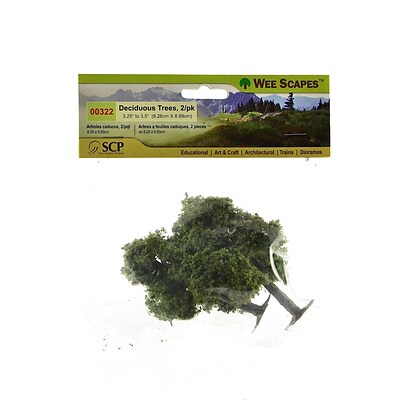 Wee Scapes 72338-Pk3 Architectural Model Trees, Deciduous, 3 1/4 - 3 1/2, 3/Pack