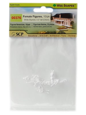 Wee Scapes Architectural Model White Styrene Figurines, Human Females, 1/8, 3/Pack (70419-Pk3)