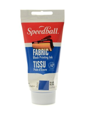 Speedball Block Printing Fabric Ink 2.5 Oz. Blue [Pack Of 2]