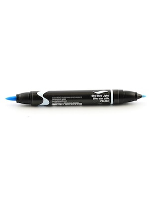 Prismacolor Premier Double-Ended Brush Tip Markers Sky Blue Light 202 [Pack Of 6]