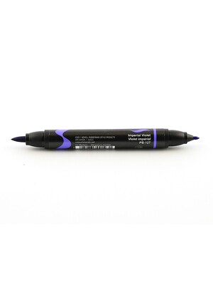 Prismacolor Premier Double-Ended Brush Tip Markers Imperial Violet 127 [Pack Of 6]