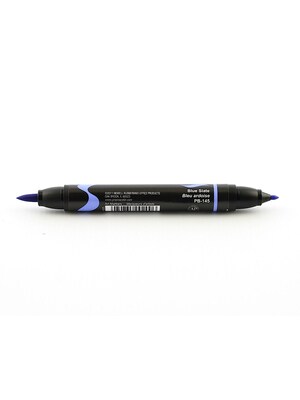 Prismacolor Premier Double-Ended Brush Tip Markers Blue Slate 145 [Pack Of 6]