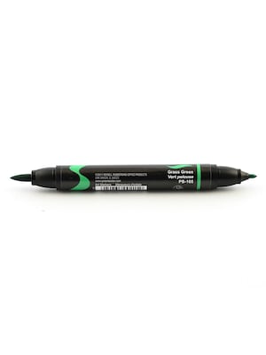 Prismacolor Premier Double-Ended Brush Tip Markers Grass Green 165 [Pack Of 6]