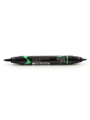 Prismacolor Premier Double-Ended Brush Tip Markers Grass Green 165 [Pack Of 6]