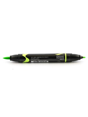 Prismacolor Premier Double-Ended Brush Tip Markers Chartreuse 027 [Pack Of 6]