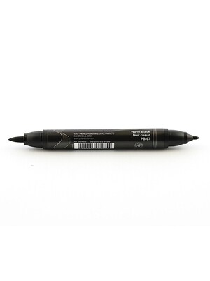 Prismacolor Premier Double-Ended Brush Tip Markers Warm Black 097 [Pack Of 6]