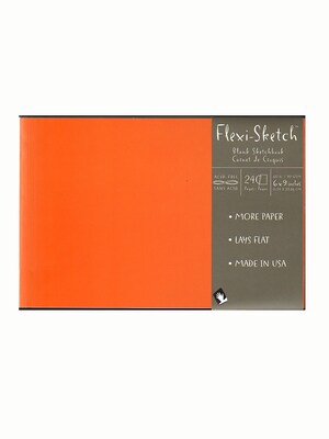 Global Art Flexi-Sketch 9 x 6 Paper Bound Sketch Book, 120 Sheets/Book, 3/Pack (67993-PK3)