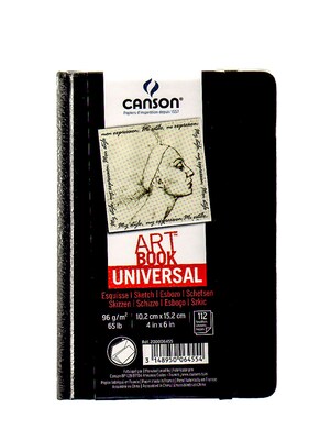 Canson Art Book Universal Sketch Books Hardbound 4 In. X 6 In. 112 Sheets [Pack Of 2]