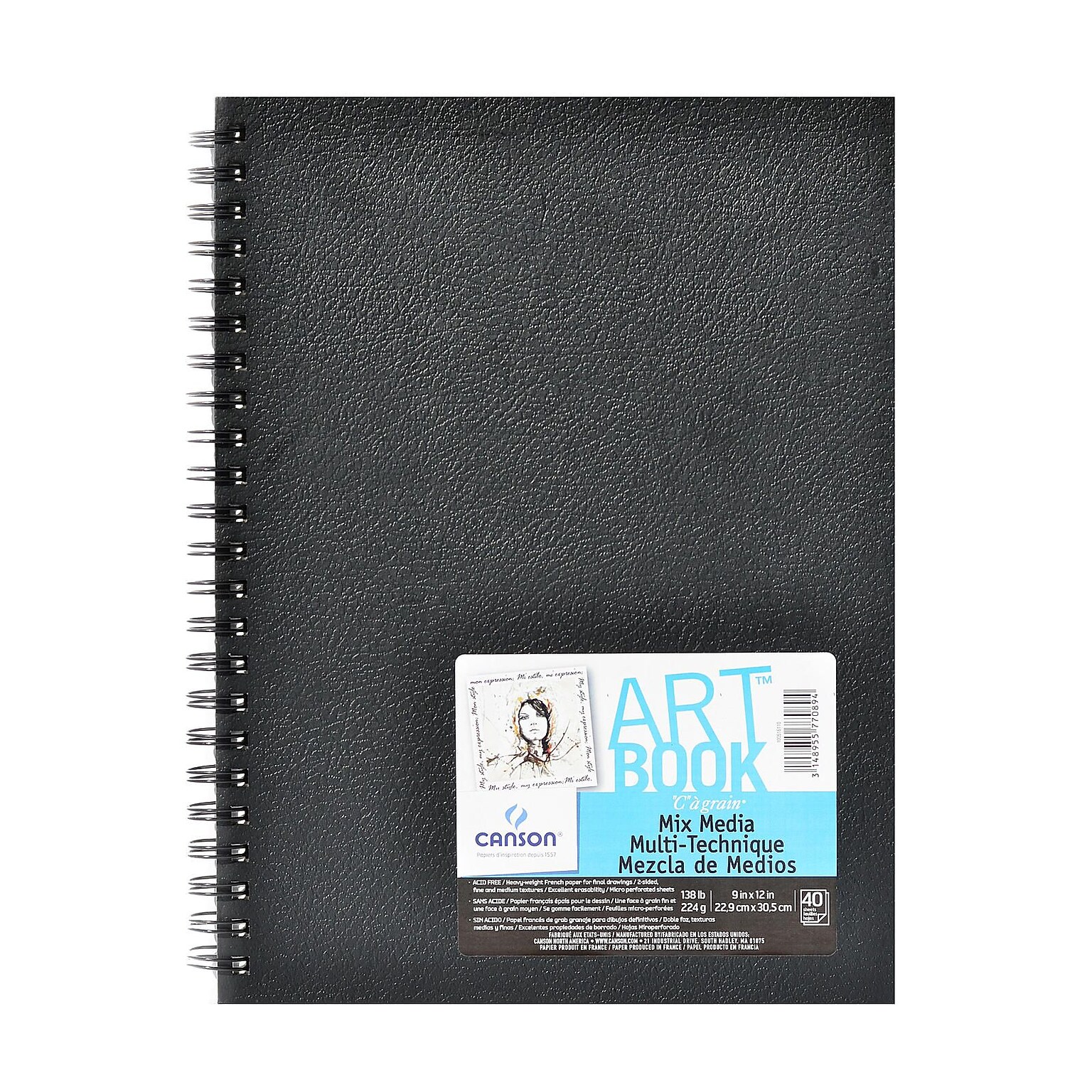 Canson Art Book All Media Watercolor Sketch Books 9 In. X 12 In. Heavy Weight 40 Sheets