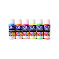 Chroma Inc. Chromatemp Fluorescent Artists Tempera Paint Set, Set Of 6 (12187)