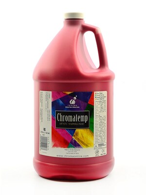 Chroma Inc. Chromatemp Artists Tempera Paint, Red Gallon (55172)