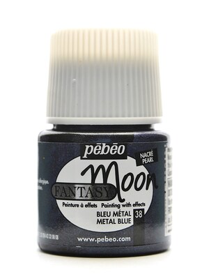 Pebeo Fantasy Moon Effect Paint Metal Blue 45 Ml [Pack Of 3]