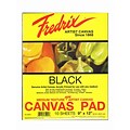 Fredrix Black Canvas Pads, 9In X 12In, 10 Sheets/Pack, 2/Packs (35550-Pk2)