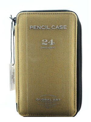 Global Art Canvas Pencil Cases wheat holds 24 pencils