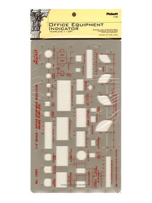 Pickett General Purpose Drafting Templates, Office Equipment Indicator (21307)