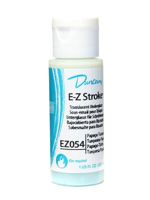 Duncan E-Z Stroke Translucent Underglaze, Papago Turquoise, 1Oz, Craft Supplies, 4/Pack (13809-Pk4)