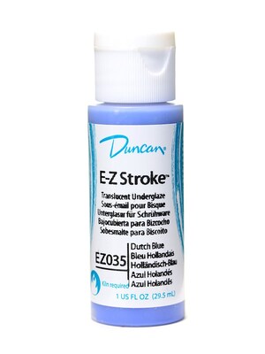 Duncan E-Z Stroke Translucent Underglaze Dutch Blue 1 Oz., Craft Supplies [Pack Of 4]