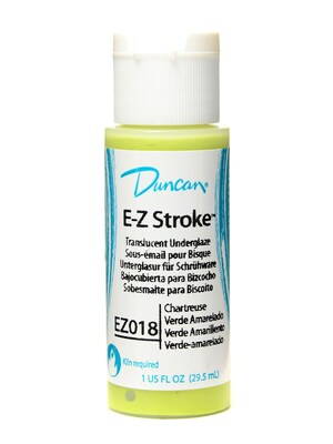 Duncan E-Z Stroke Translucent Underglaze, Chartreuse, 1Oz, Craft Supplies, 4/Pack (44962-Pk4)