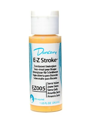 Duncan E-Z Stroke Translucent Underglaze, Sierra Yellow, 1Oz, Craft Supplies, 4/Pack (50048-Pk4)