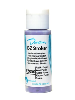 Duncan E-Z Stroke Translucent Underglaze, Pueblo Purple, 1Oz, Craft Supplies, 4/Pack (55889-Pk4)