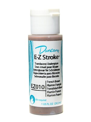 Duncan E-Z Stroke Translucent Underglaze, French Brown, 1Oz, 4/Pack (62240-Pk4)