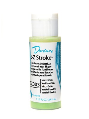 Duncan E-Z Stroke Translucent Underglaze Irish Green 1 Oz., Craft Supplies Pack Of 4 (70638-Pk4)