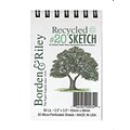 Borden  And  Riley #20 Recycled Artist Sketch Paper 2 1/2 In. X 3 1/2 In. 50 Sheets [Pack Of 6]