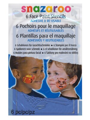 Snazaroo Face Paint Stencils Boys Adventure Set Of 6 [Pack Of 2]