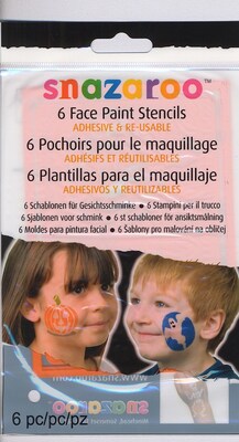 Snazaroo Face Paint Stencils, Halloween, 6/Set, 2/Pack (01889-Pk2)