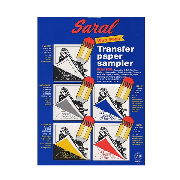 Saral Transfer (Tracing) Paper Sampler, 5 Sheets, 8 1/2 X 11, 2/Pack (74663-Pk2)