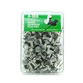 Moore Push Pins 1/2 In. Aluminum Pack Of 100 [Pack Of 2]