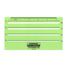 Chartpak Rapidesign Lettering Guides Lettering Aid 1/16 In. , 3/32 In. , 1/8 In. , 5/32 In.