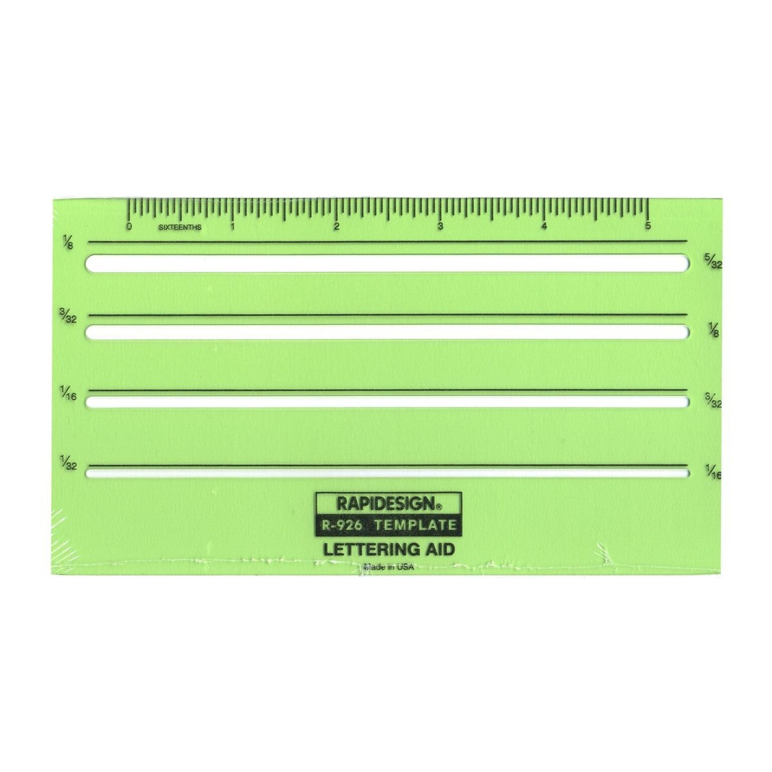 Chartpak Rapidesign Lettering Guides Lettering Aid 1/16 In. , 3/32 In. , 1/8 In. , 5/32 In.