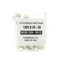 Moore Numbered Map Tacks Large Numbers 26-50 [Pack Of 3]