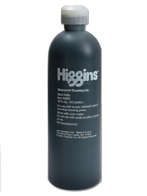 Higgins Waterproof Black India Ink 16 Oz.