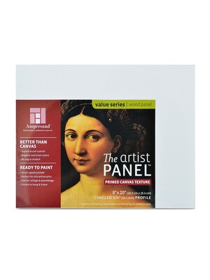 Ampersand The Artist Panel Canvas Texture Cradled Profile 8 In. X 10 In. 3/4 In. [Pack Of 3]