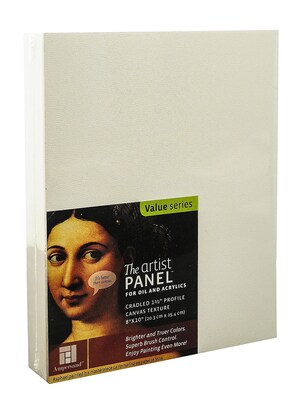 Ampersand The Artist Panel Canvas Texture Cradled Profile 8 In. X 10 In. 1 1/2 In. [Pack Of 2]