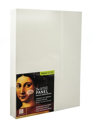 Ampersand The Artist Panel Canvas Texture Cradled Profile 9 In. X 12 In. 1 1/2 In. [Pack Of 2]